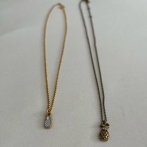 Set of Two Pineapple Necklaces